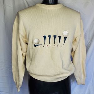 VTG Jantzen Golf Sweater Embroidered Tees & Balls